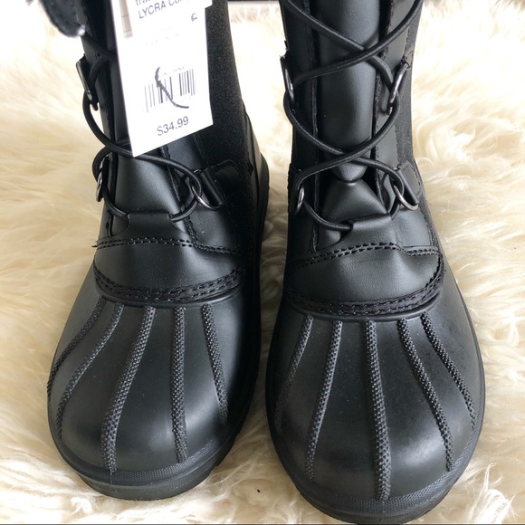 Cat & Jack Shoes Cat Jack Tall Black Faux Fur Winter Boot 33 Poshmark